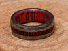 Damascus Steel Ring With Multi-Color Dollar Sheeth Wood Inlay Handmade Customized Ring Wedding Ring Engagement Ring