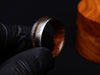Beautiful Custom Damascus Handmade Steel Ring Damascus Wooden Inlay Ring Wedding Ring