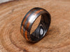 Handmade Damascus Steel Ring With Double Brass Lines Wedding Ring Engagement Ring