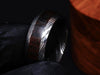 Damascus Steel Ring Handmade Round Wooden Ring Unique Engagement Ring