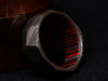 Custom Handmade Damascus Steel Ring Multi-Color Wood Ring Wedding Ring Engagement Ring