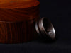 Damascus Ring Steel Handmade Wedding/Engagement Ring with Wood Inlay