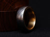 Custom Handmade Damascus Steel Ring With Brass Inlay Wedding Ring Engagement Ring