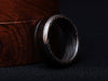 Damascus Steel Ring Handmade Round Wooden Ring Unique Engagement Ring