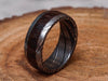 Damascus Steel Ring Handmade Round Wooden Ring Unique Engagement Ring