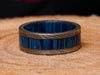 Engagement Beautiful Custom Handmade Steel Ring Damascus Wooden Inlay Ring