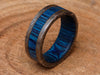 Engagement Beautiful Custom Handmade Steel Ring Damascus Wooden Inlay Ring