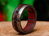 Damascus Steel Ring With Multi-Color Dollar Sheeth Wood Inlay Handmade Customized Ring Wedding Ring Engagement Ring